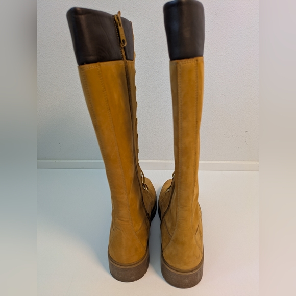 Timberland New Premium 14" Waterproof Lace Up Boots Wheat Nubuck Women’s Size 10 - Picture 11 of 14